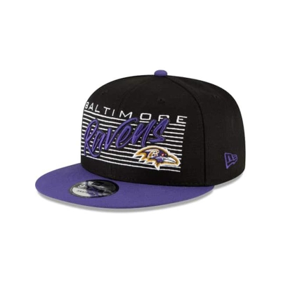 Baltimore Ravens Gorra | New Era NFL Retro 9fifty Snapback Cap Mexico - Negros